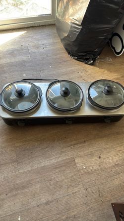 Electric 3 pot food heater