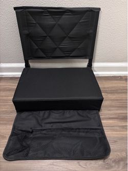 Wide Stadium Seat with Back Support & Cushion – Portable Folding Bleacher Chair with Shoulder Strap for Football, Baseball & Outdoor Events