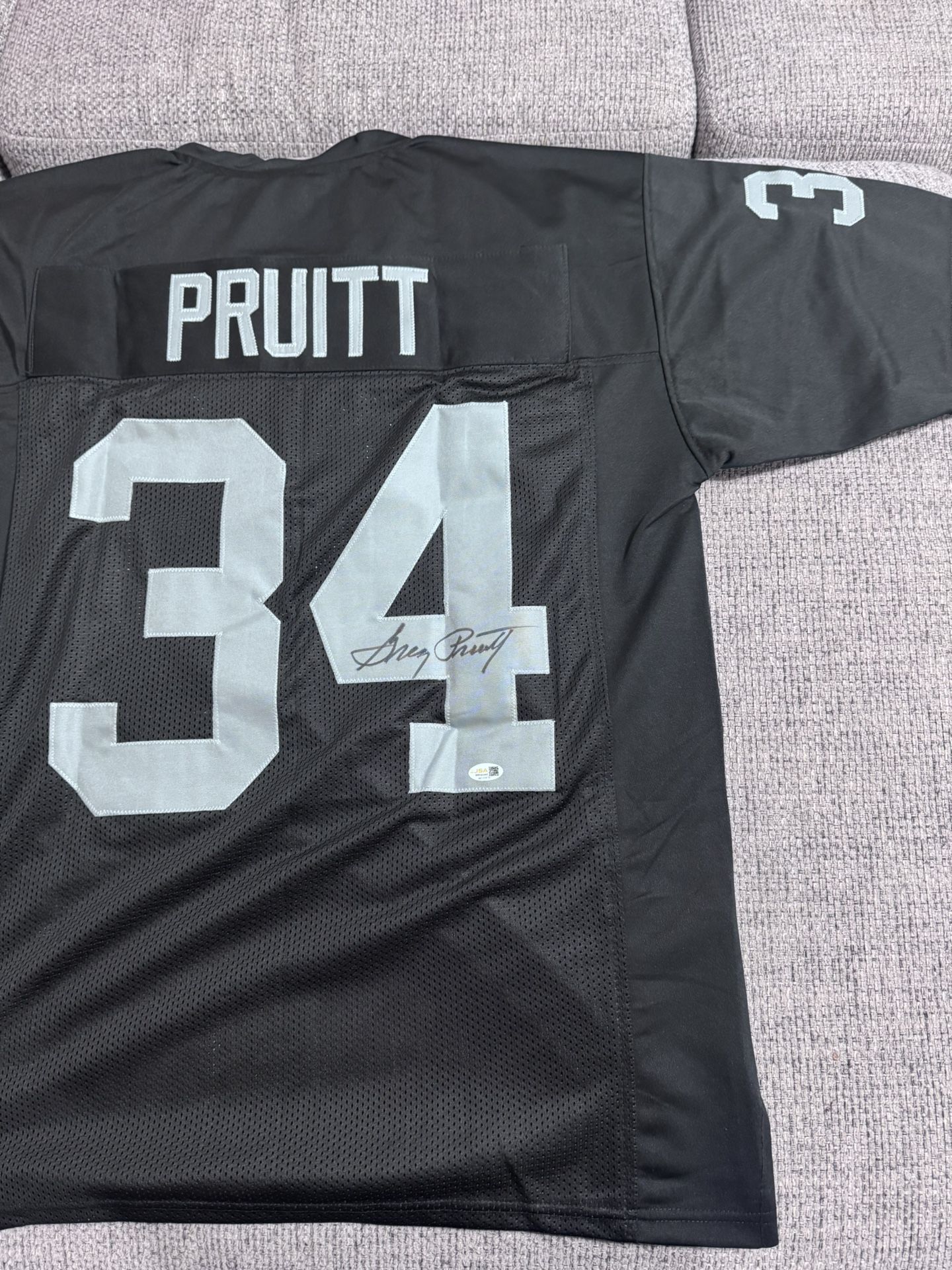 GREG PRUITT SIGNED Autograph Custom Jersey - JSA Coa - Oakland Raiders