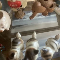 3 Cat Bundle Glass Toy figurines 