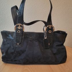 Vintage Coach Soho Pleated Signature Tote