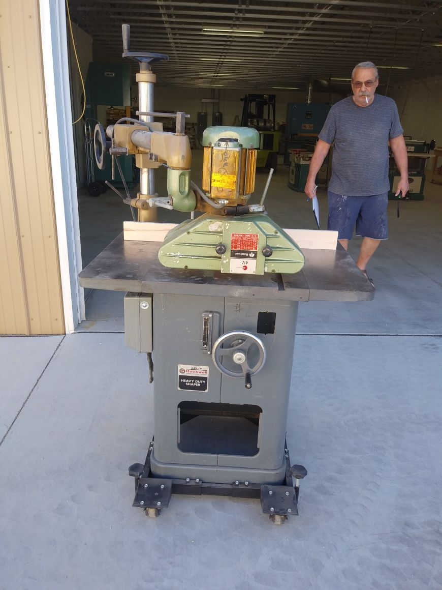 Rockwell Delta Shaper + ¾ Spindle, Europa 3 speed power feed, heavy
