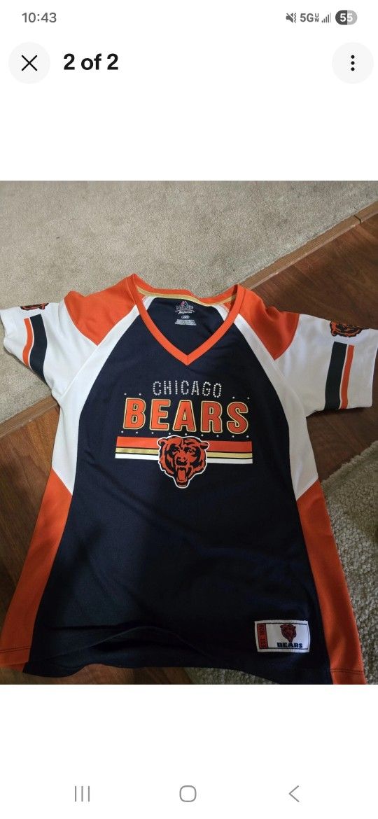 CHICAGO BEARS BLING LADIES SHIRT LARGE NEW