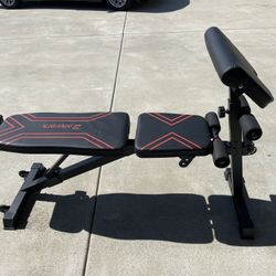 Weight Bench With Preacher Curl