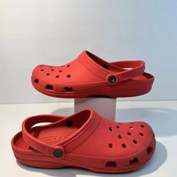 CROCS pepper Red Classic Clogs Adult Men's Size 6 Women's 8 waterproof slip on Shoes Sandals 