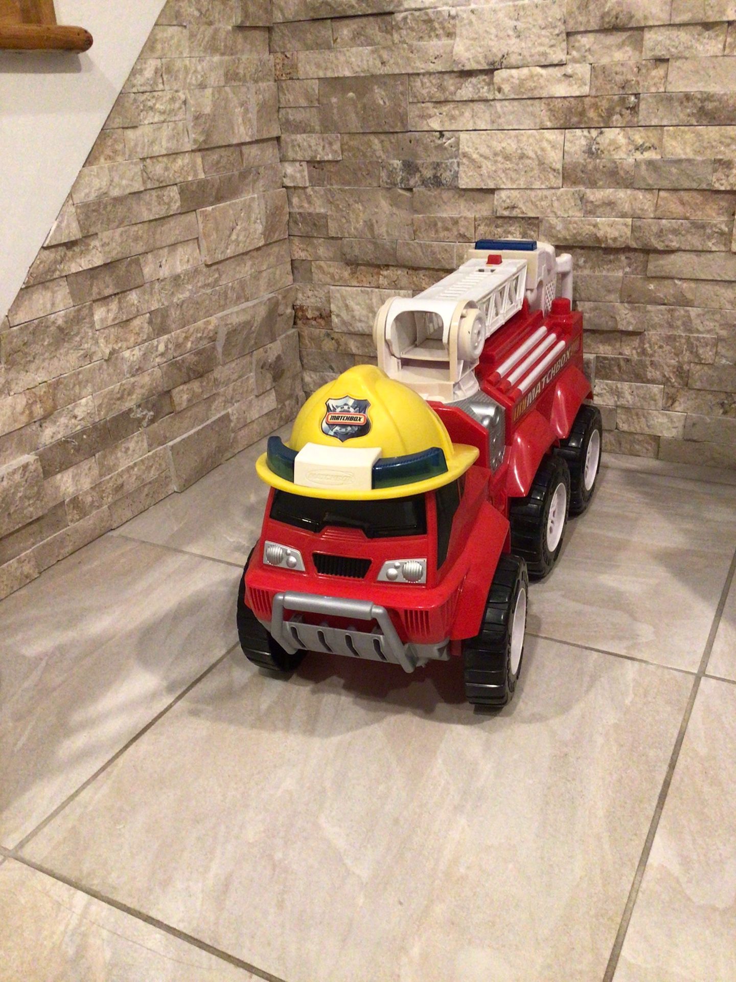 Matchbox Hero Hauler Steer And Store Large Fire truck Push Toy