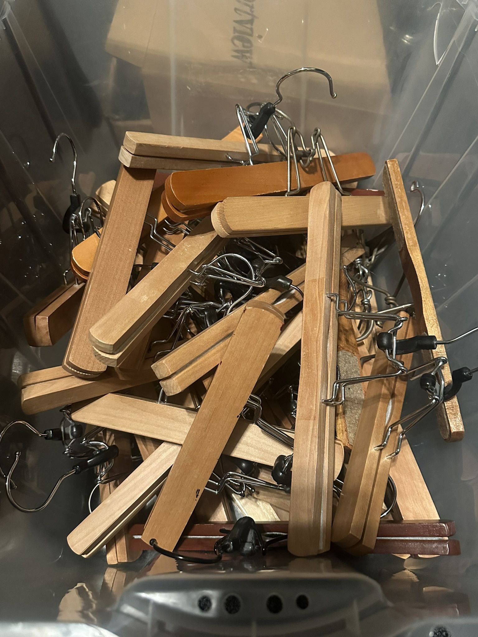 >30 Vintage Wooden Pant Hangers