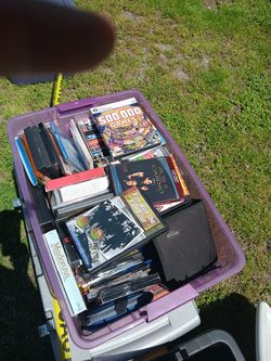 Dvd's, some. Cd's, and a few games