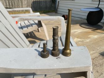 All Brass Garden Hose Nozzles (vintage) Set Of 3