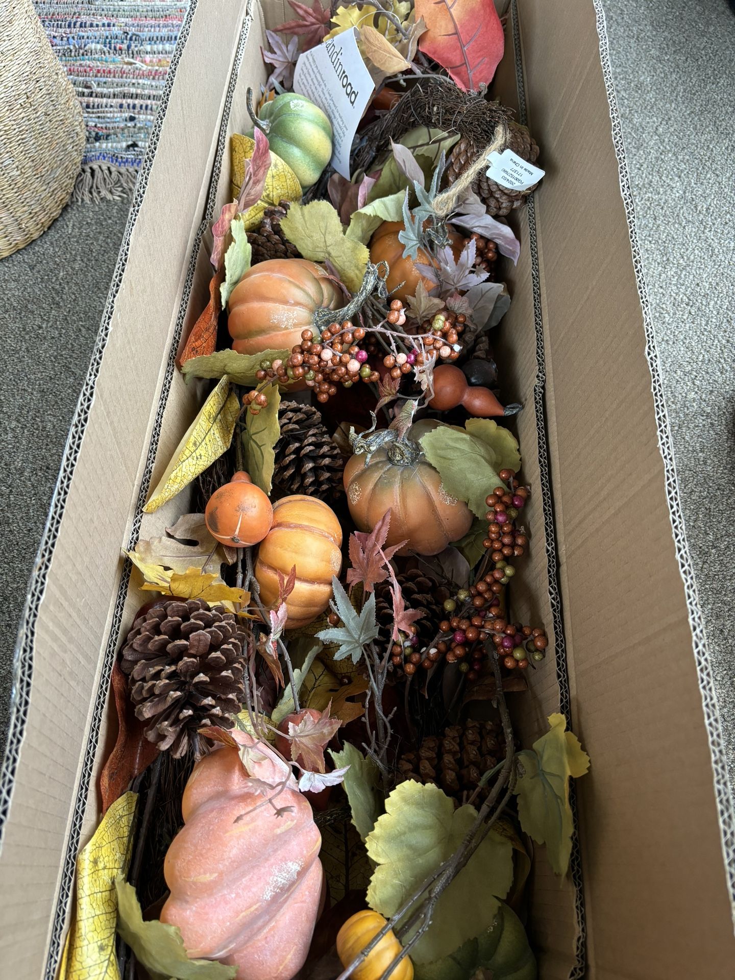 New Grandinroad Harvest Pumpkin Garland