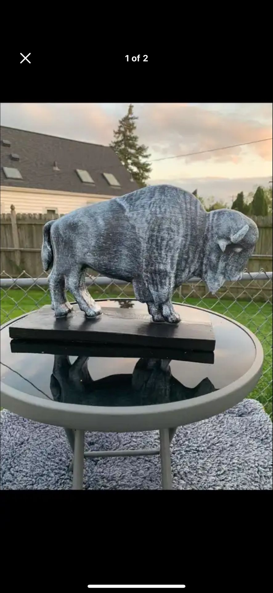 The Old Gray Buffalo Statue