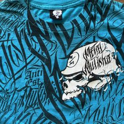 Y2K Metal Mulisha Blue And Black Shirt