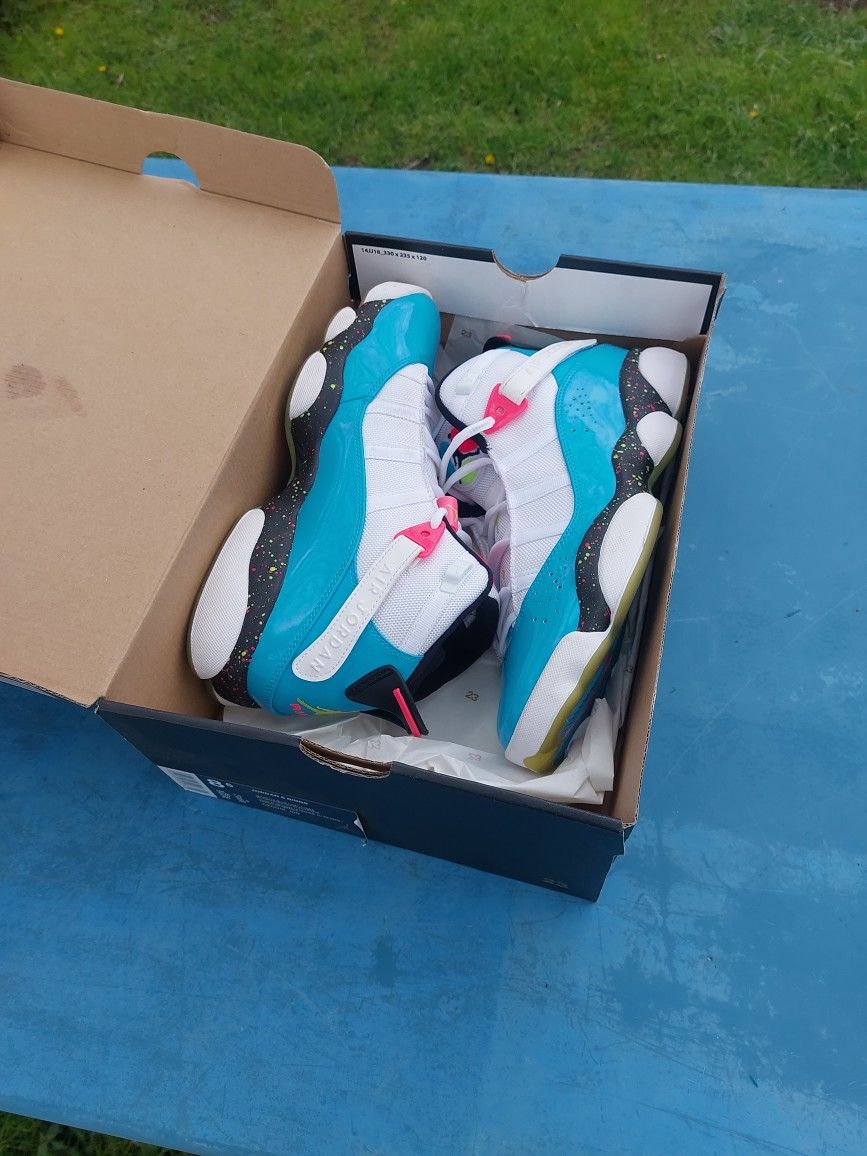 Nike Air Jordan Sneakers CK0018 100 Rings US mens White Blue - Main Image