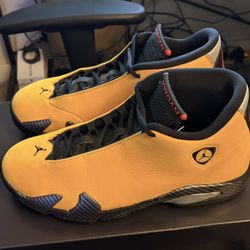 Jordan 14 University Gold Vnds With Replacement Box 