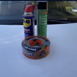 Wd40,brake Cleaner,gorilla Tape 
