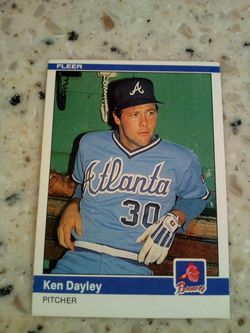 Vintage 1984 fleer baseball/ Ken dayley/ pitcher/ Atlanta braves/ card # 176