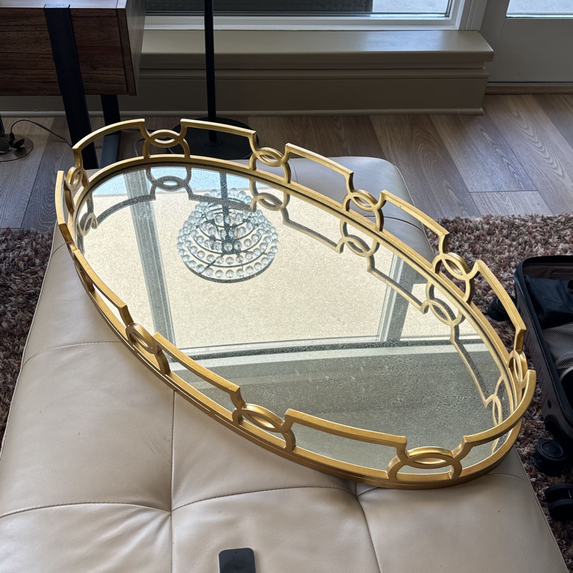 Large Gold Mirrored Tray