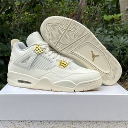  Jordan 4 Retro 'Metallic Gold'
