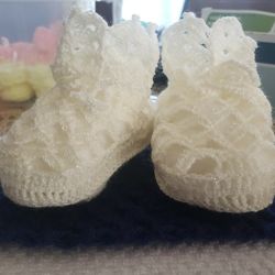 Handmade BABY BOOTIES AND BIBS