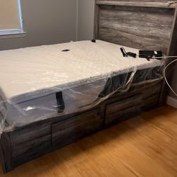Full Storage Bed with 6 Drawers and Nectar Mattress 