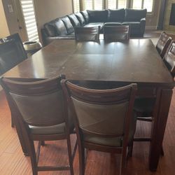 Bar Height Table With 8 Chairs 