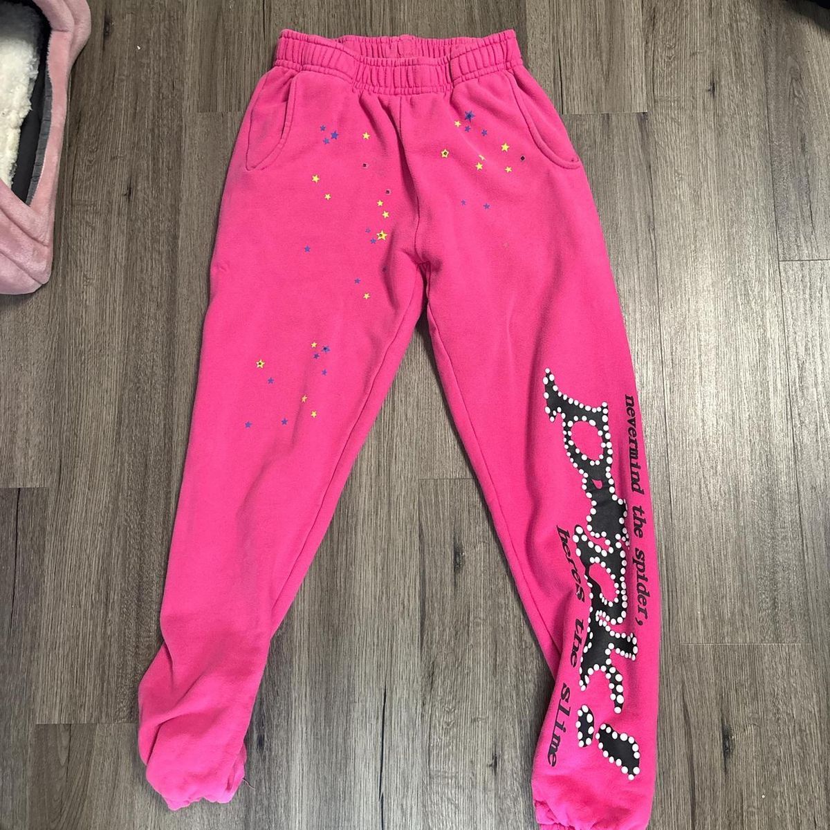 pink spider pants medium