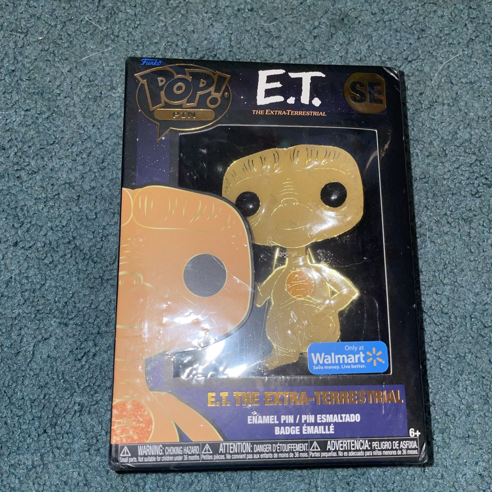 Funko Pop E.T. THE EXTRA TERRESTRIAL PIN ENAMEL 4” NEW IN BOX Walmart Exclusive