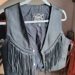 Black Leather Vest