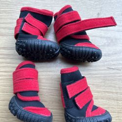 Black And Red Dog Boots