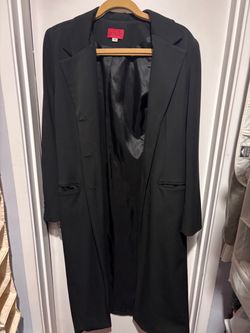 Vintage MIKAI Black Long Coat – Women’s Size 10
