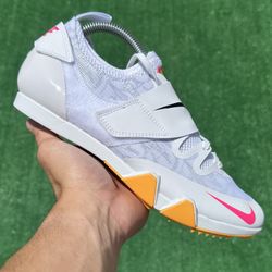 NIKE POLE VAULT ELITE “WHITE / LASER ORANGE” TRACK & FIELD SPIKES (Size 8.5, Men’s)