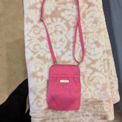 Small Pink Nylon Cross Body Baggallini Bag