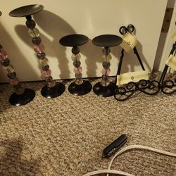 Candle Holders Glass Marbles