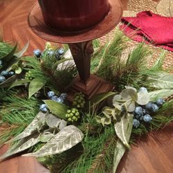 Sale!!New Blueberry Garland, Candle Ring Sets 