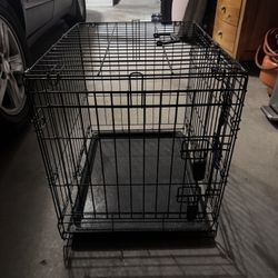 24” Dog Crate With 2 Doors 