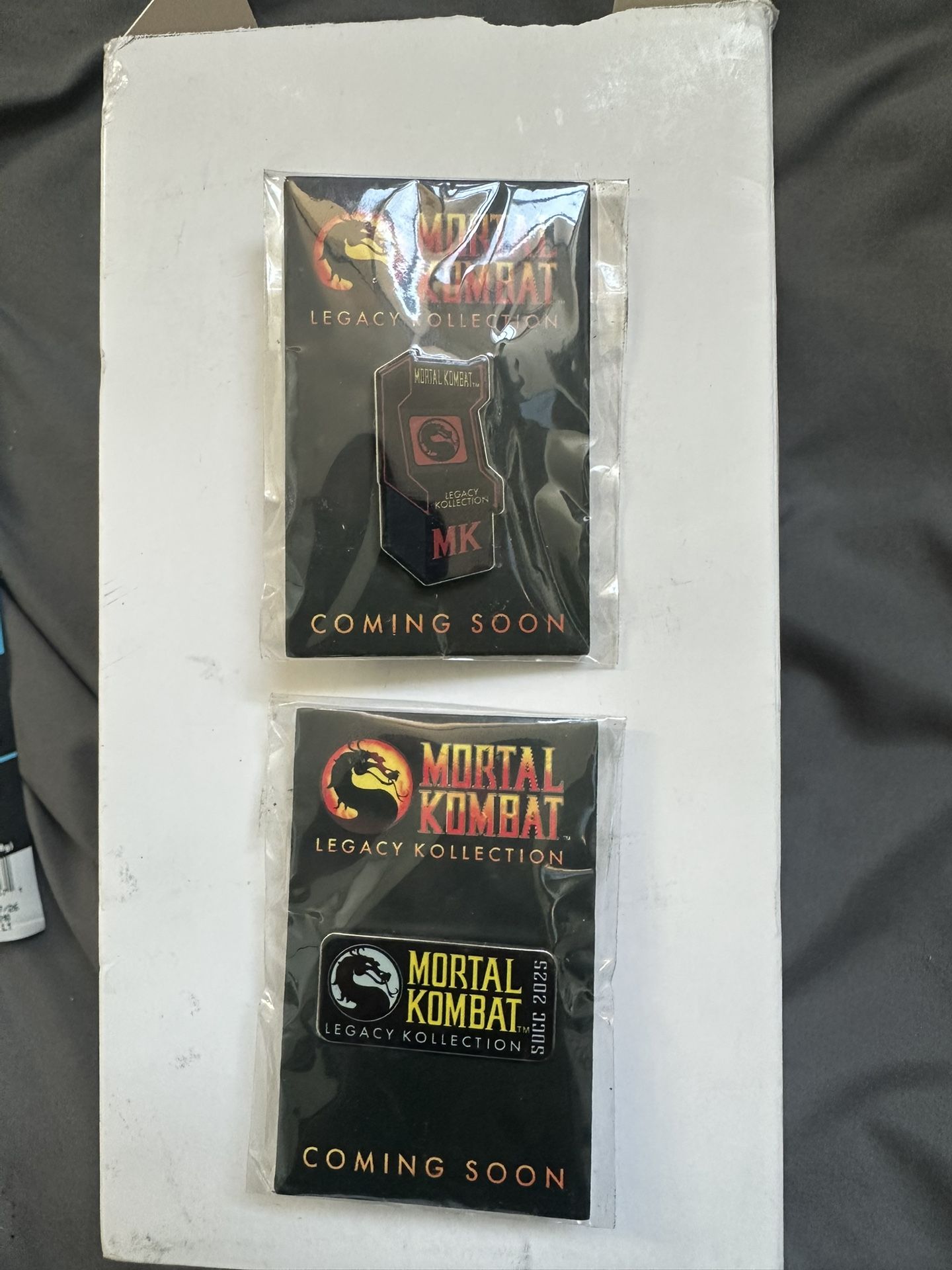 Comic Con 2025 Mortal Kombat Legacy Kollection Pins
