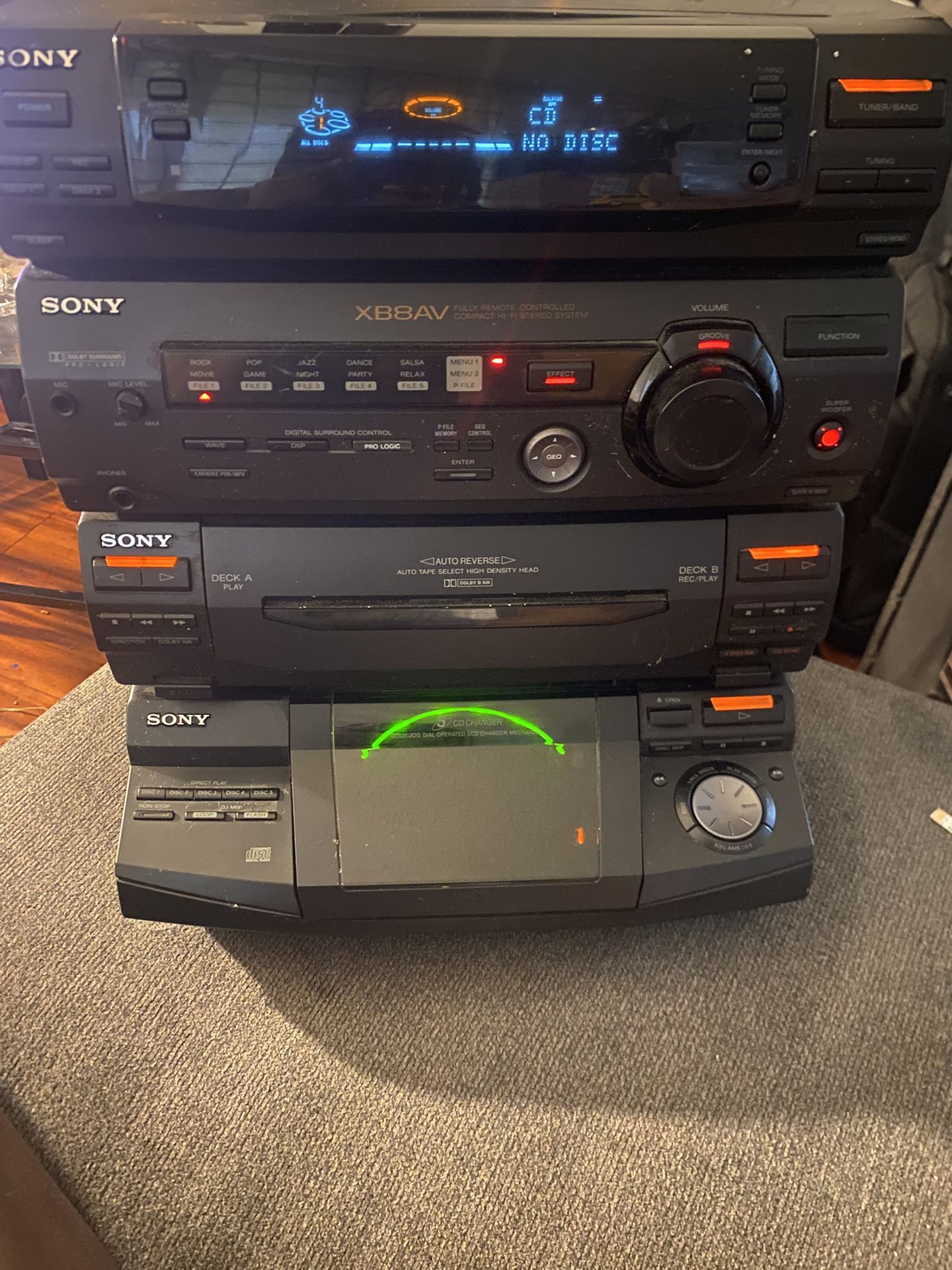 (Read Caption) Sony Stereo System Super Woofer Speakers