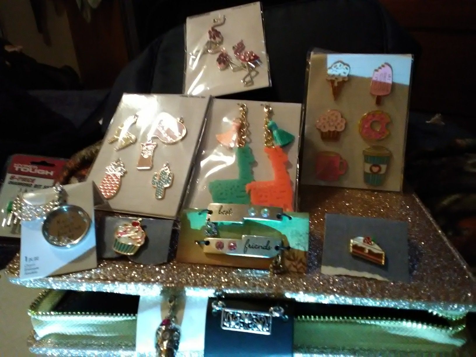 Charms,bracelets,earrings,necklace,and any kind of jewelry you can want!