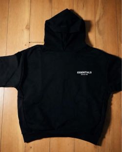 Fear of God Essentials Black Hoodie Size M