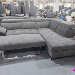 Brand New Grey Sleeper Sectional Sofa
