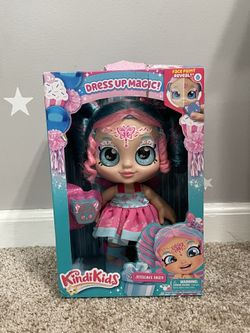 Kindi Kids 50243 Dress Jessicake Fairy Toddler face Paint Reveal, 1 Doll with Magic Sponge, Big Glittery Eyes, Changeable Clothes and Removable Shoes