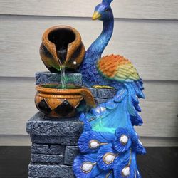 Peacock Water Fountain