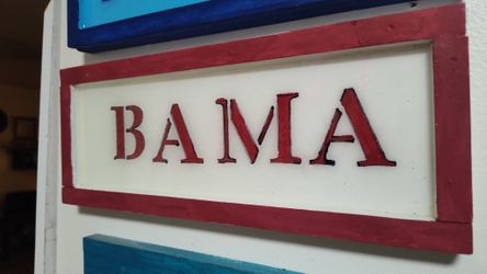 New,Handmade Alabama Shadowbox Wall Art