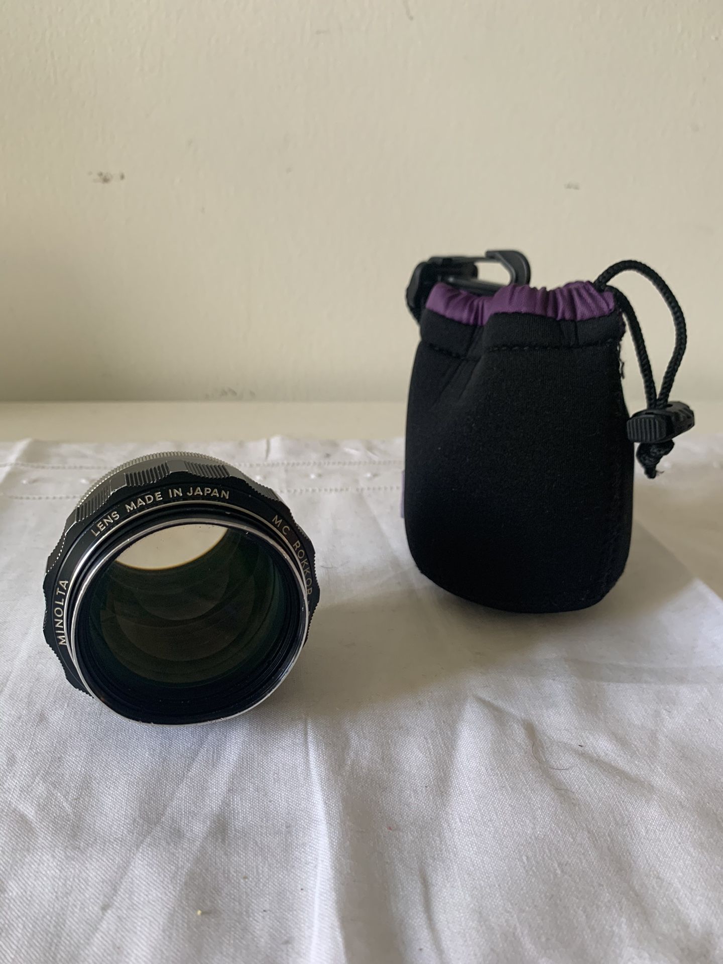 Rare Minolta MC ROKKOR-PG 58mm f/1.2 MF w/ Lens Pouch