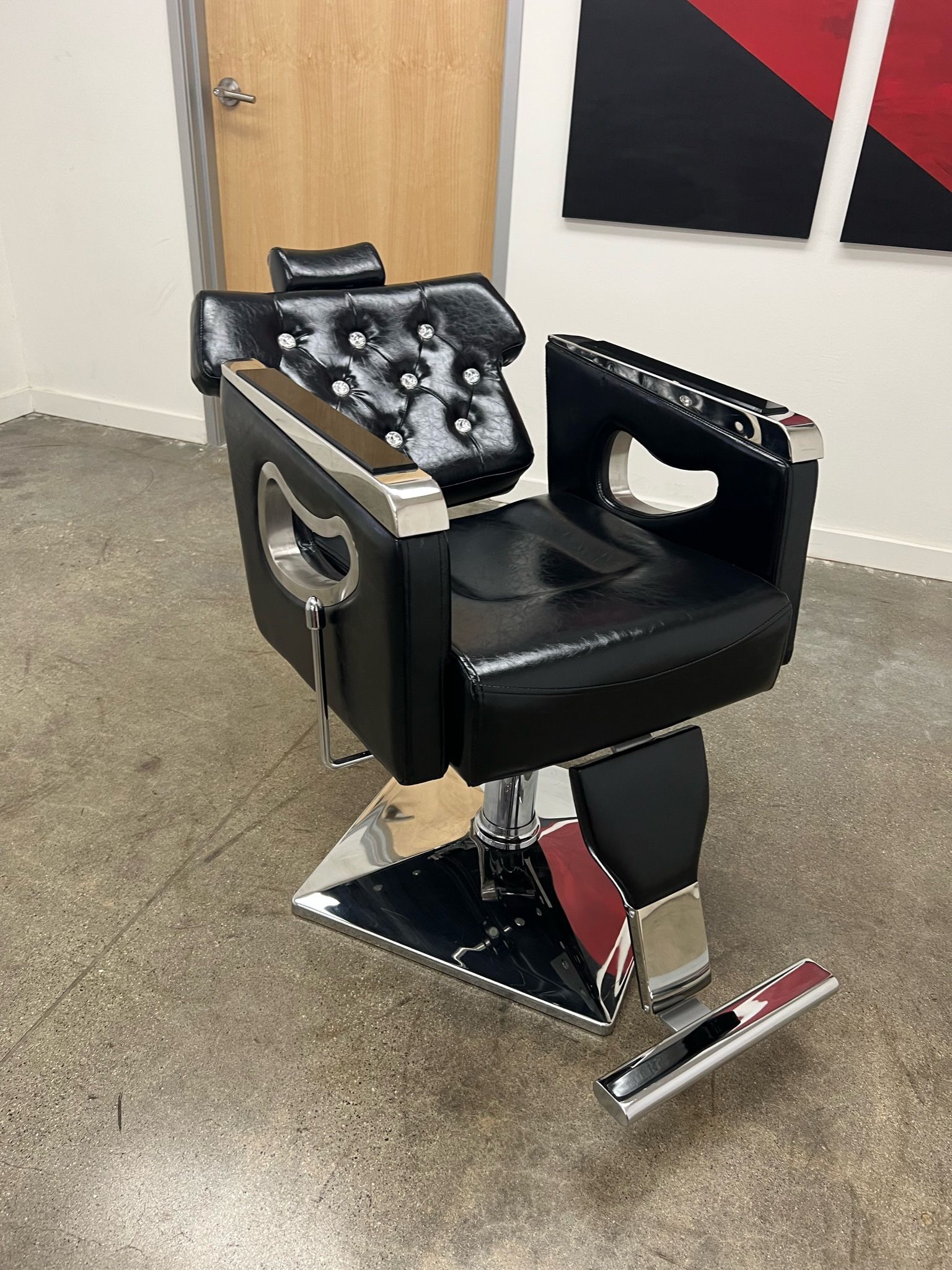 Barber Chair Reclining Salon Chair For Hair Stylist Antique Hair