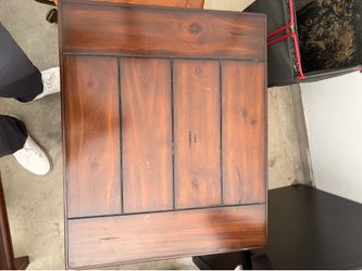Ornate Wood Bed Frame + Matching Nightstand