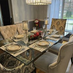 Crate And Barrel Glass Table 