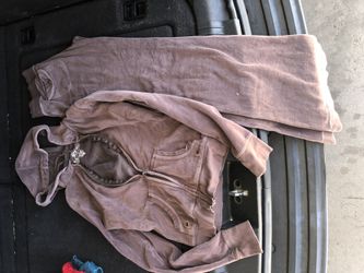 Sweat pant suit matching jacket