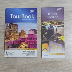 AAA Tourbook Guide Illinois and Indiana, Map Illinois and Indiana 