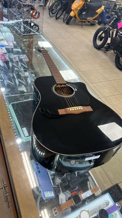 Fender Black Acoustic Guitar